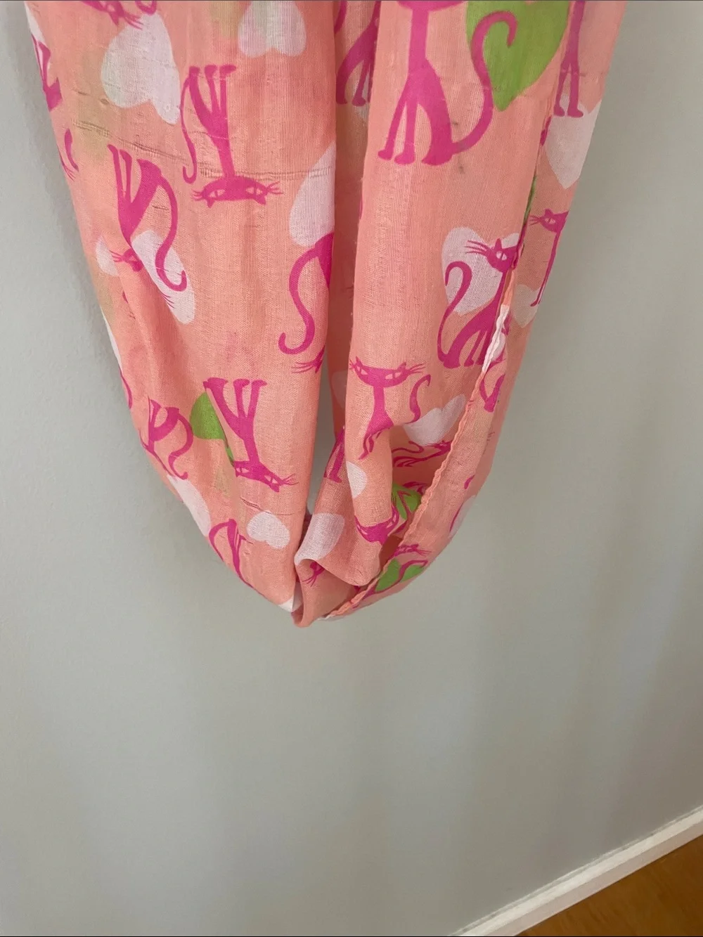 Pink Patterned Home Bath Scarf Towel - Pink